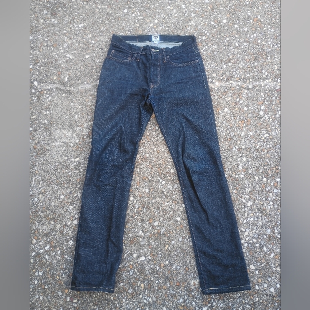 Tellason Elgin Mid Rise Slim Tapered Selvedge Jeans White oak Denim